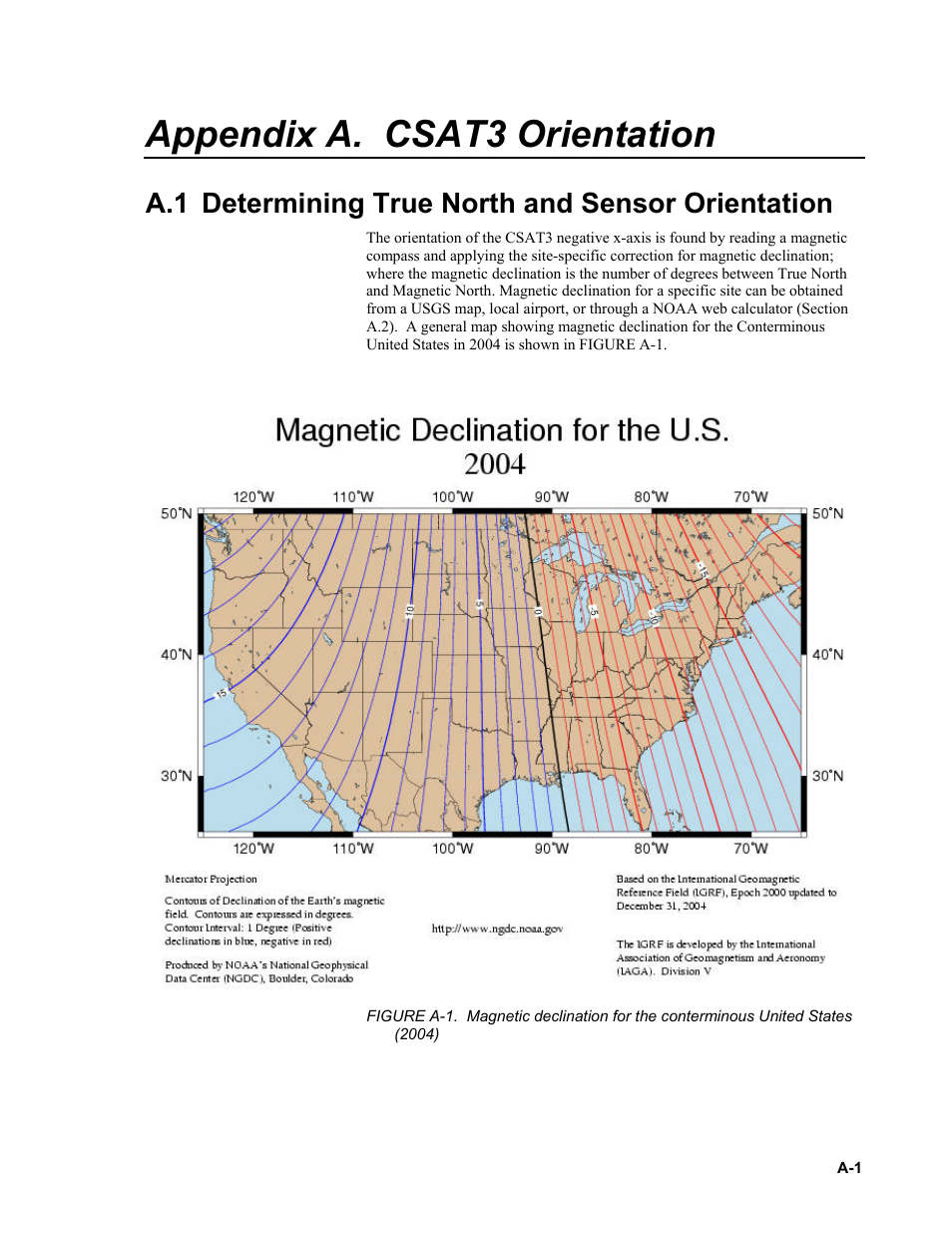 Appendix a. csat3 orientation, A.1 determining true north and sensor orientation | Campbell Scientific Open Path Eddy Covariance (OPEC) User Manual | Page 41 / 56