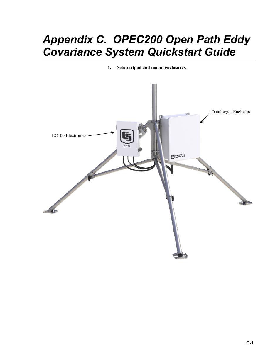 Opec200 open path eddy covariance system | Campbell Scientific Open Path Eddy Covariance (OPEC) User Manual | Page 47 / 56