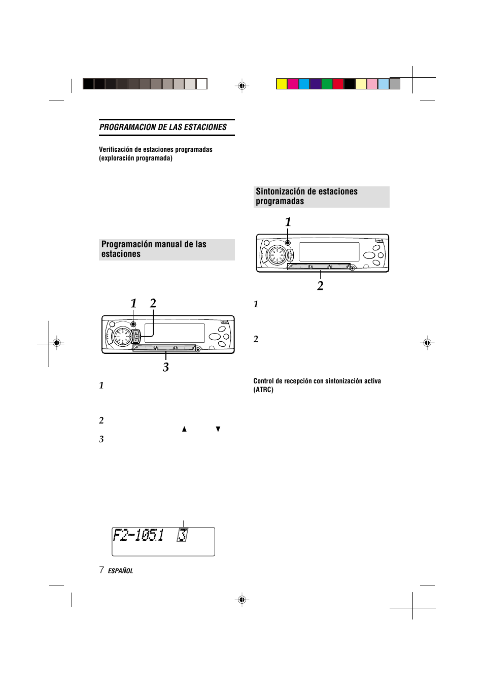 Programación manual de las estaciones, Sintonización de estaciones programadas | Aiwa CDC-MP3 User Manual | Page 31 / 70