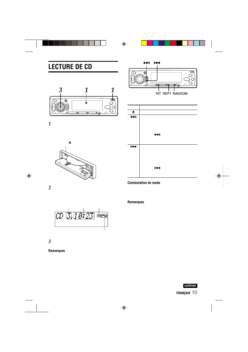 Lecture de cd | Aiwa CDC-MP3 User Manual | Page 57 / 70
