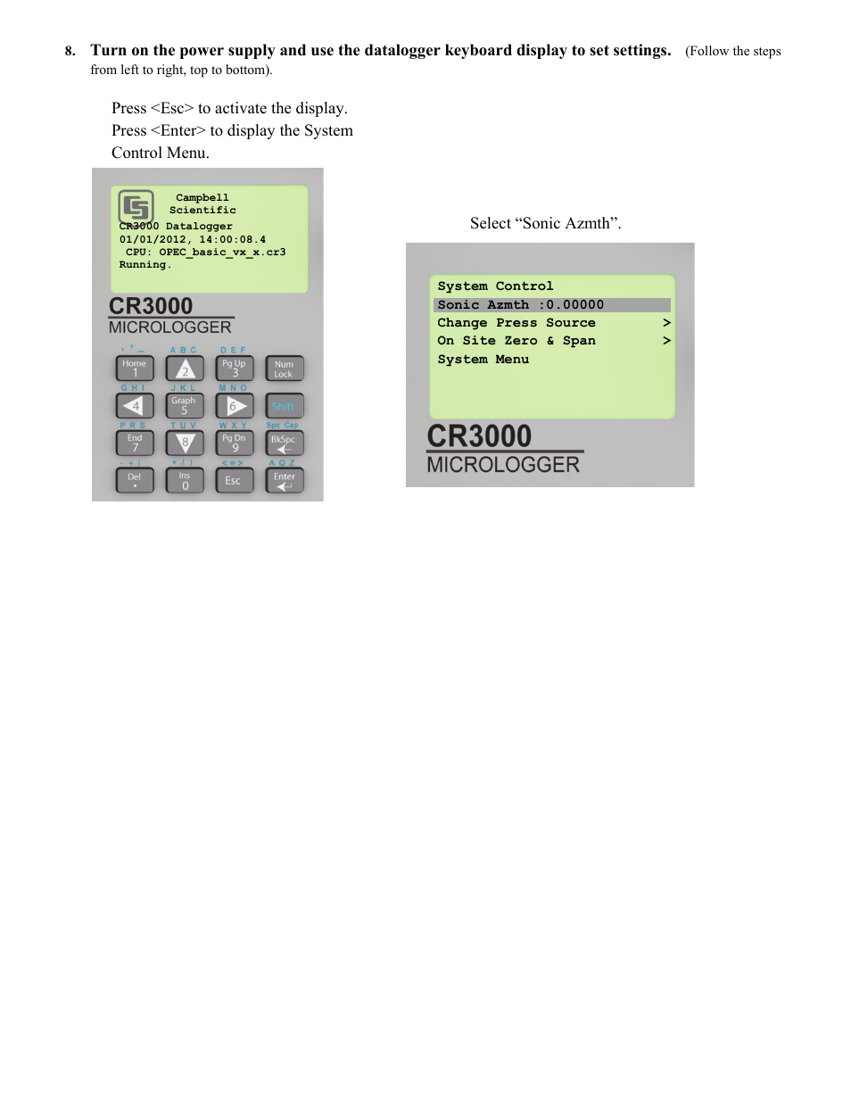 Campbell Scientific Open Path Eddy Covariance System with IRGASON or EC150/CSAT3A Quick Deploy Guide User Manual | Page 10 / 12