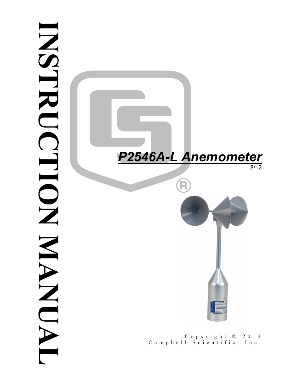 Campbell Scientific P2546A-L Anemometer User Manual | 20 pages