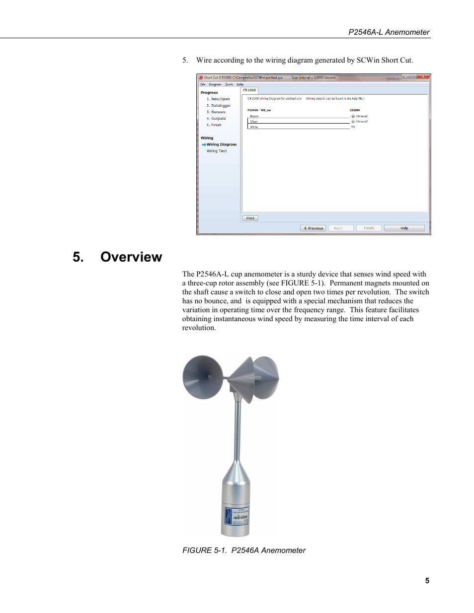 Overview, 1. p2546a, Anemometer | Campbell Scientific P2546A-L Anemometer User Manual | Page 11 / 20