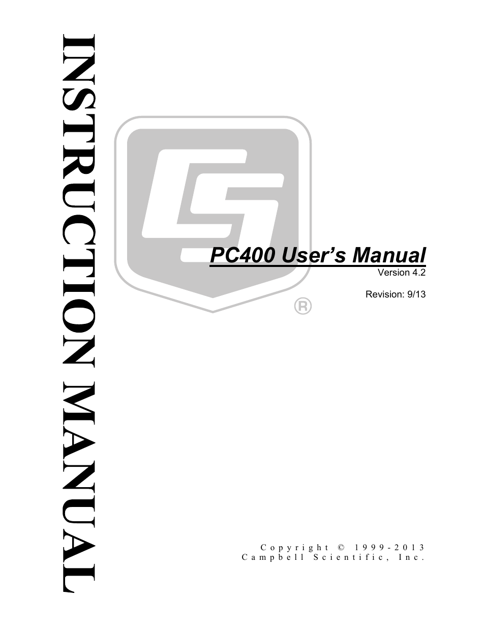 Campbell Scientific PC400 Datalogger Support Software User Manual | 254 pages