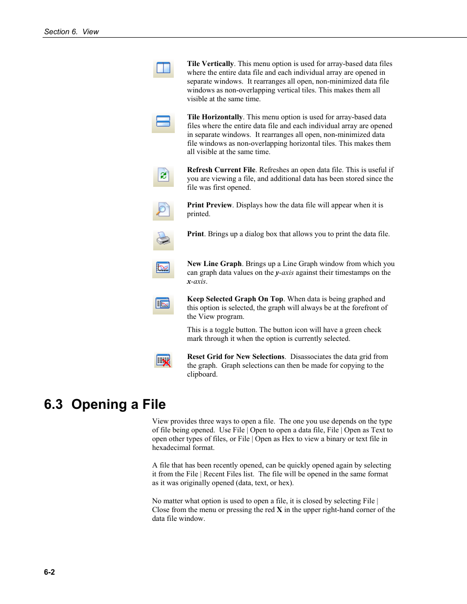 3 opening a file, Opening a file -2 | Campbell Scientific PC400 Datalogger Support Software User Manual | Page 102 / 254