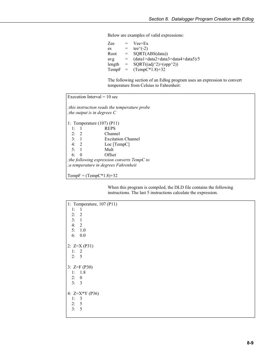 Campbell Scientific PC400 Datalogger Support Software User Manual | Page 145 / 254