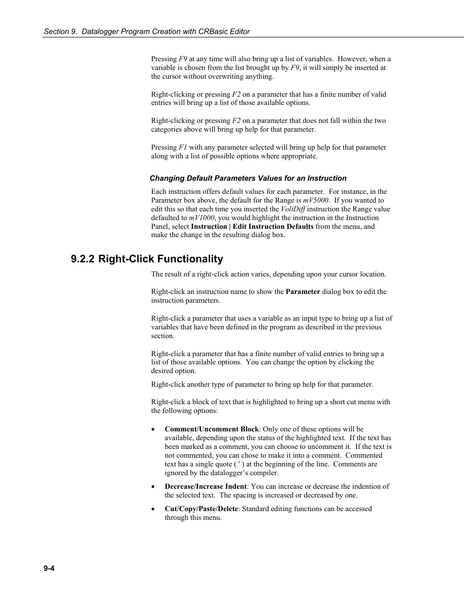 2 right-click functionality, 2 right-click, Functionality -4 | Campbell Scientific PC400 Datalogger Support Software User Manual | Page 166 / 254