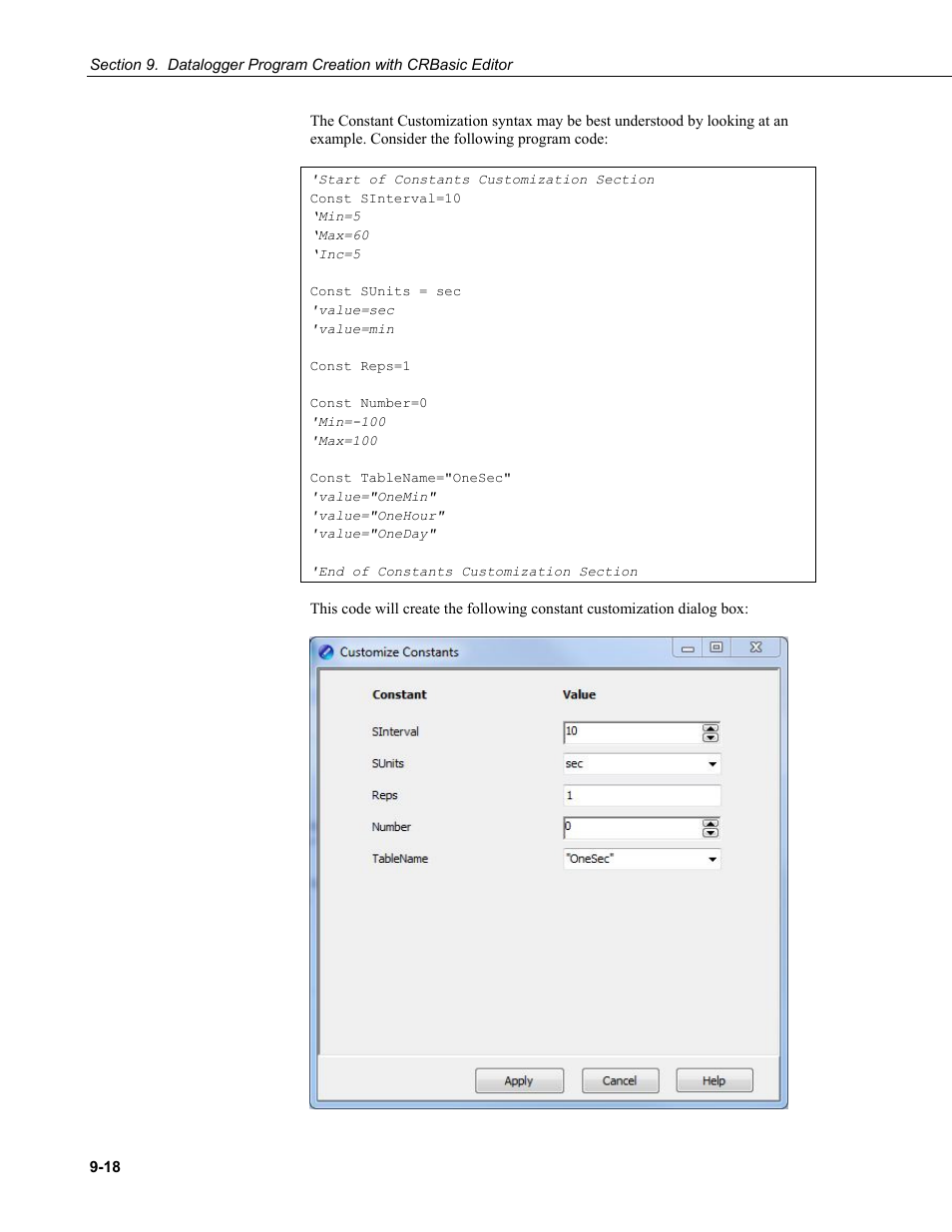 Campbell Scientific PC400 Datalogger Support Software User Manual | Page 180 / 254