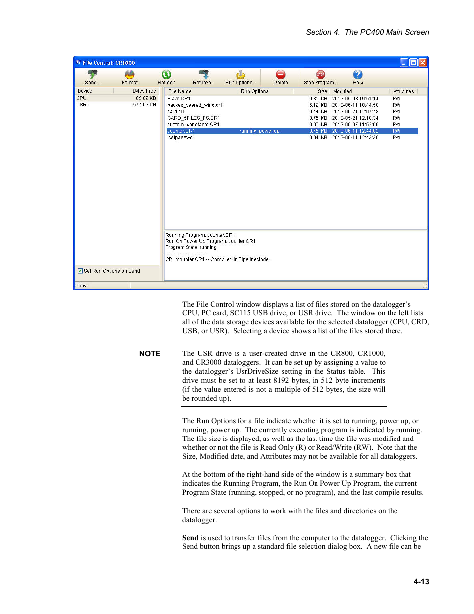 Campbell Scientific PC400 Datalogger Support Software User Manual | Page 37 / 254