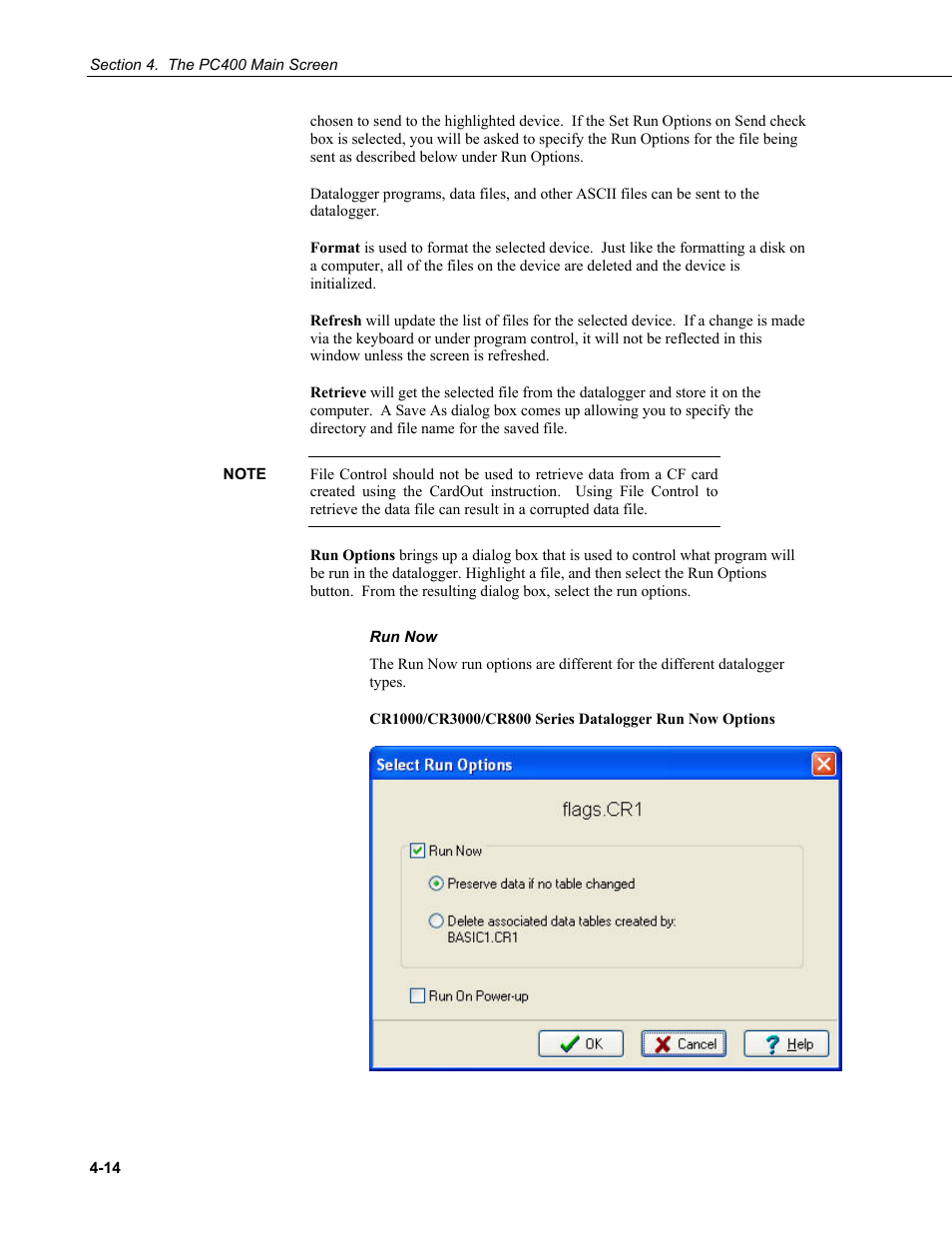 Campbell Scientific PC400 Datalogger Support Software User Manual | Page 38 / 254