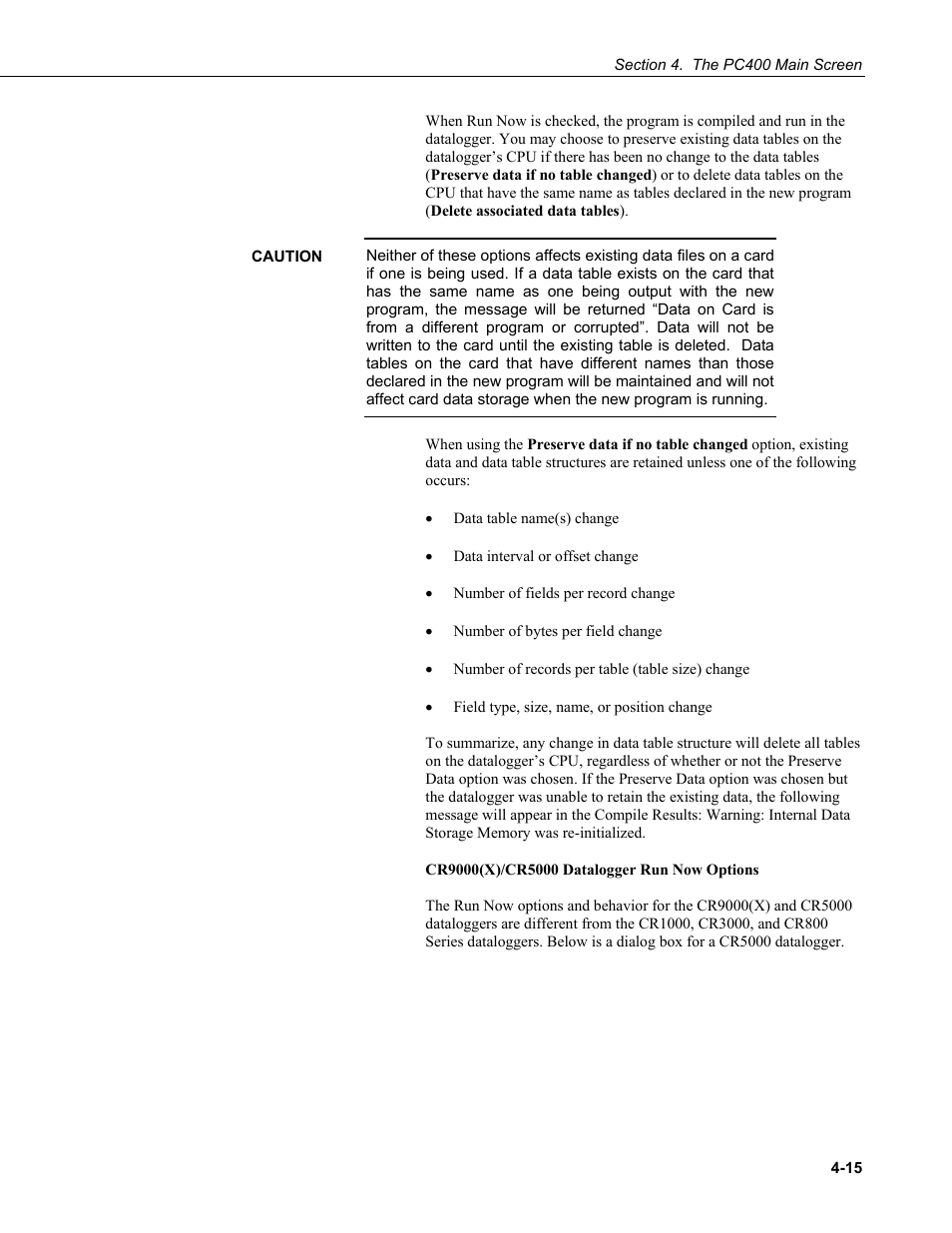 Campbell Scientific PC400 Datalogger Support Software User Manual | Page 39 / 254