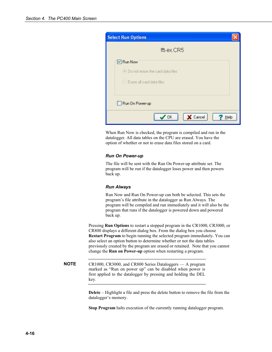 Campbell Scientific PC400 Datalogger Support Software User Manual | Page 40 / 254