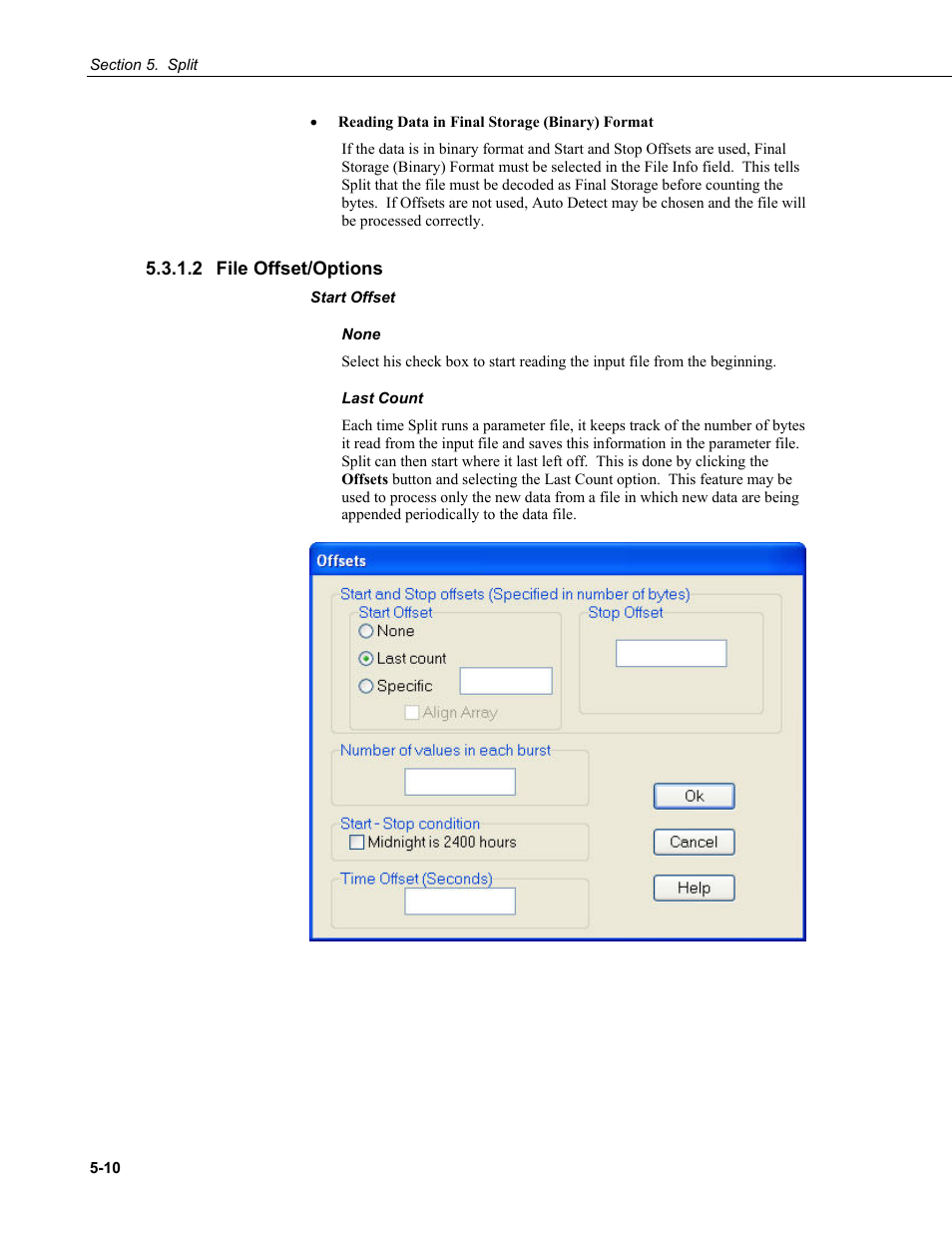 2 file offset/options, 2 file, Offset/options -10 | Campbell Scientific PC400 Datalogger Support Software User Manual | Page 58 / 254