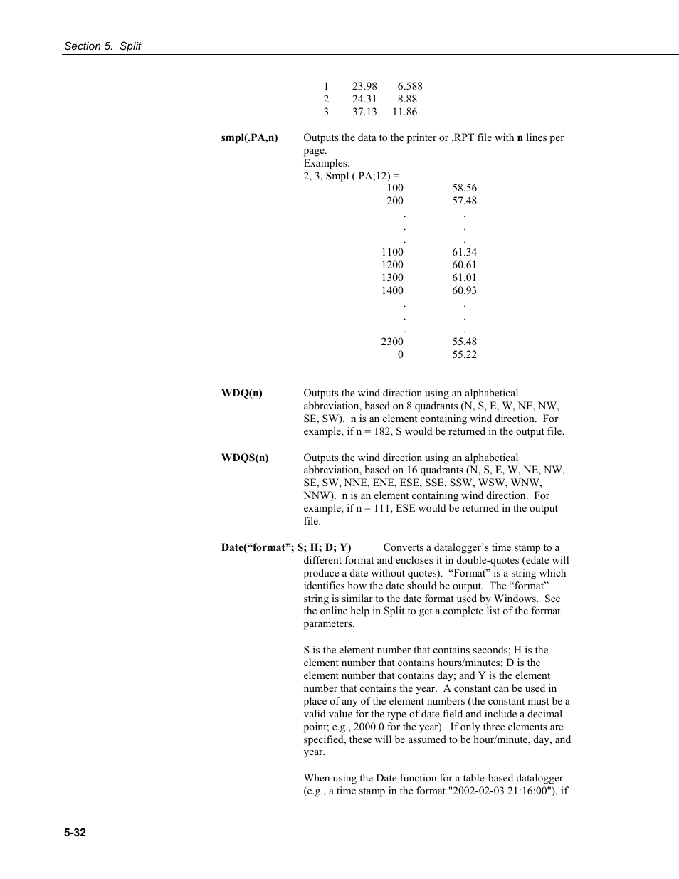 Campbell Scientific PC400 Datalogger Support Software User Manual | Page 80 / 254