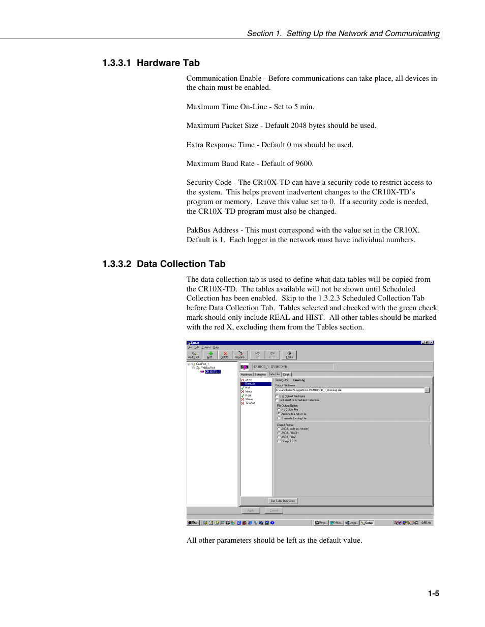 1 hardware tab, 2 data collection tab | Campbell Scientific PONDVIEW Real-Time Monitoring & Control Software User Manual | Page 15 / 38
