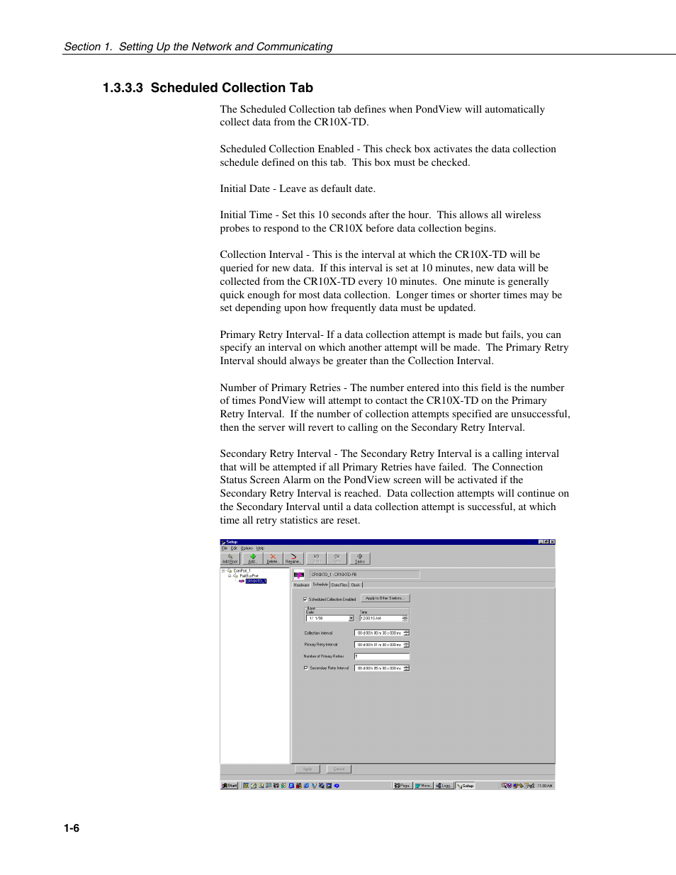3 scheduled collection tab | Campbell Scientific PONDVIEW Real-Time Monitoring & Control Software User Manual | Page 16 / 38