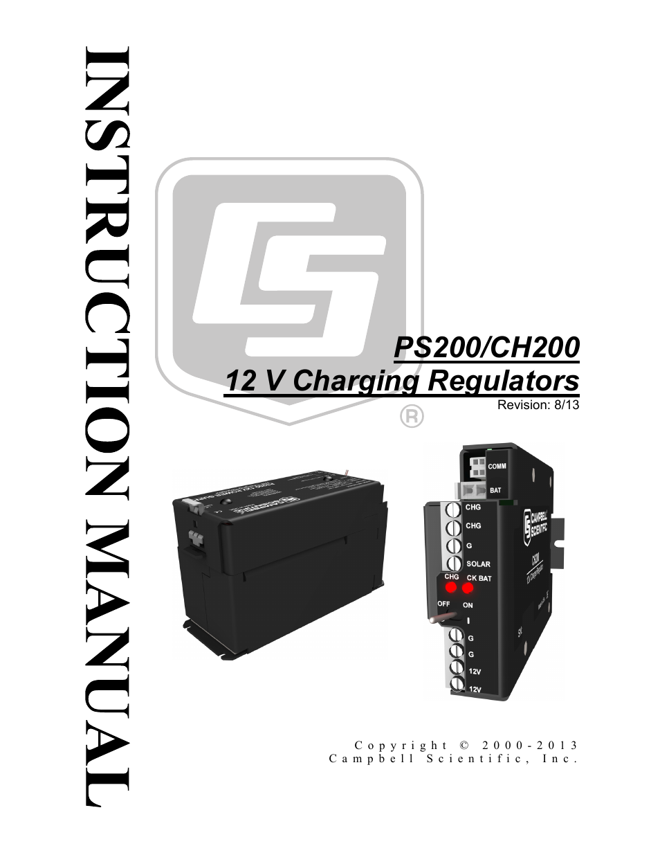 Campbell Scientific PS200/CH200 12 V Charging Regulators User Manual | 104 pages