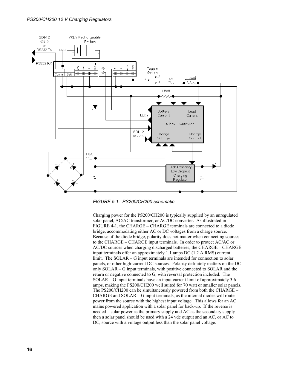 1. ps200/ch200 schematic | Campbell Scientific PS200/CH200 12 V Charging Regulators User Manual | Page 24 / 104