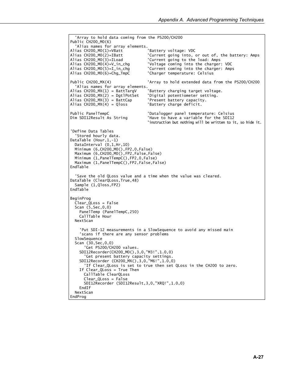 Campbell Scientific PS200/CH200 12 V Charging Regulators User Manual | Page 89 / 104