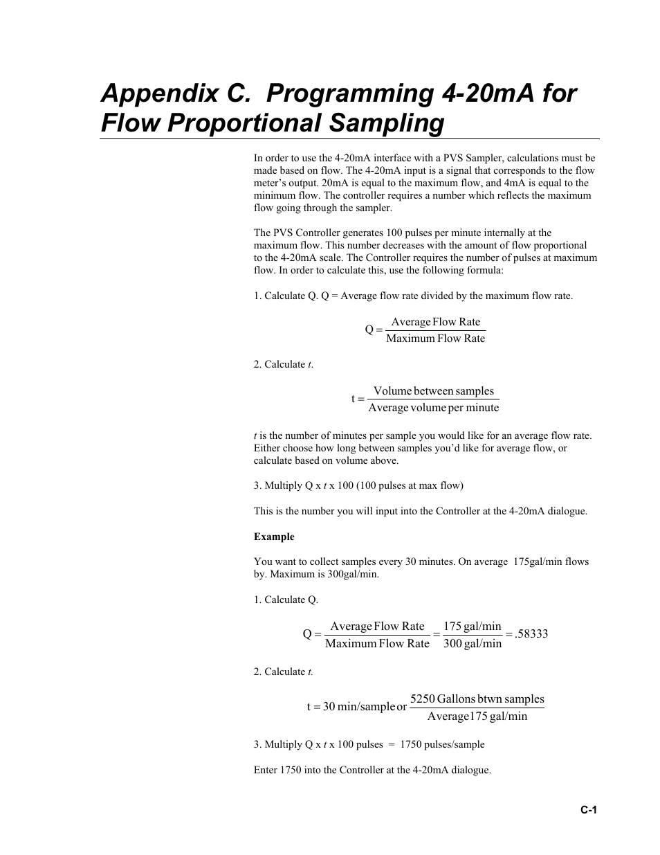 Programming 4-20ma for flow proportional | Campbell Scientific PVS4100/4120/4150 Portable Automatic Samplers User Manual | Page 93 / 96