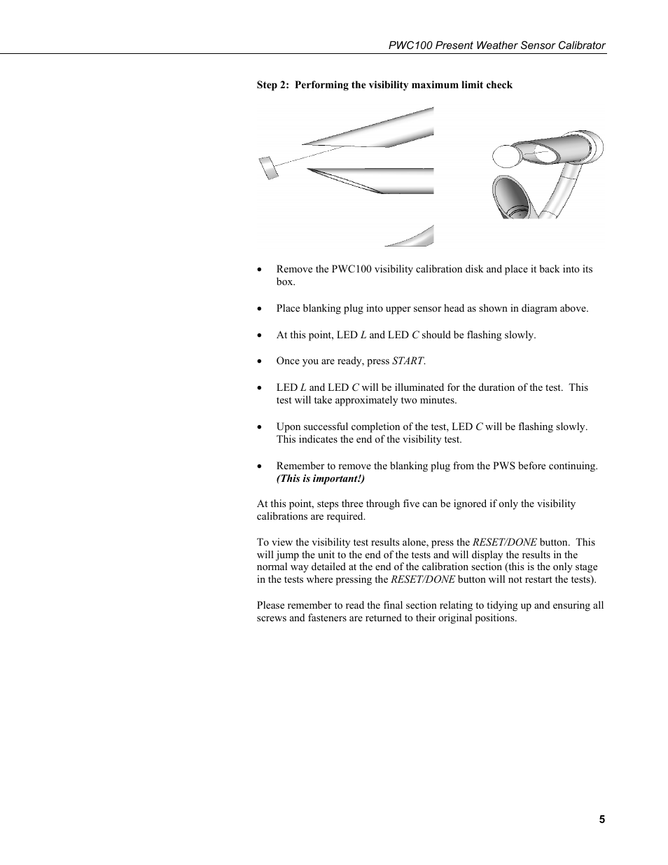 Campbell Scientific PWC100 Present Weather Sensor Calibrator User Manual | Page 11 / 22