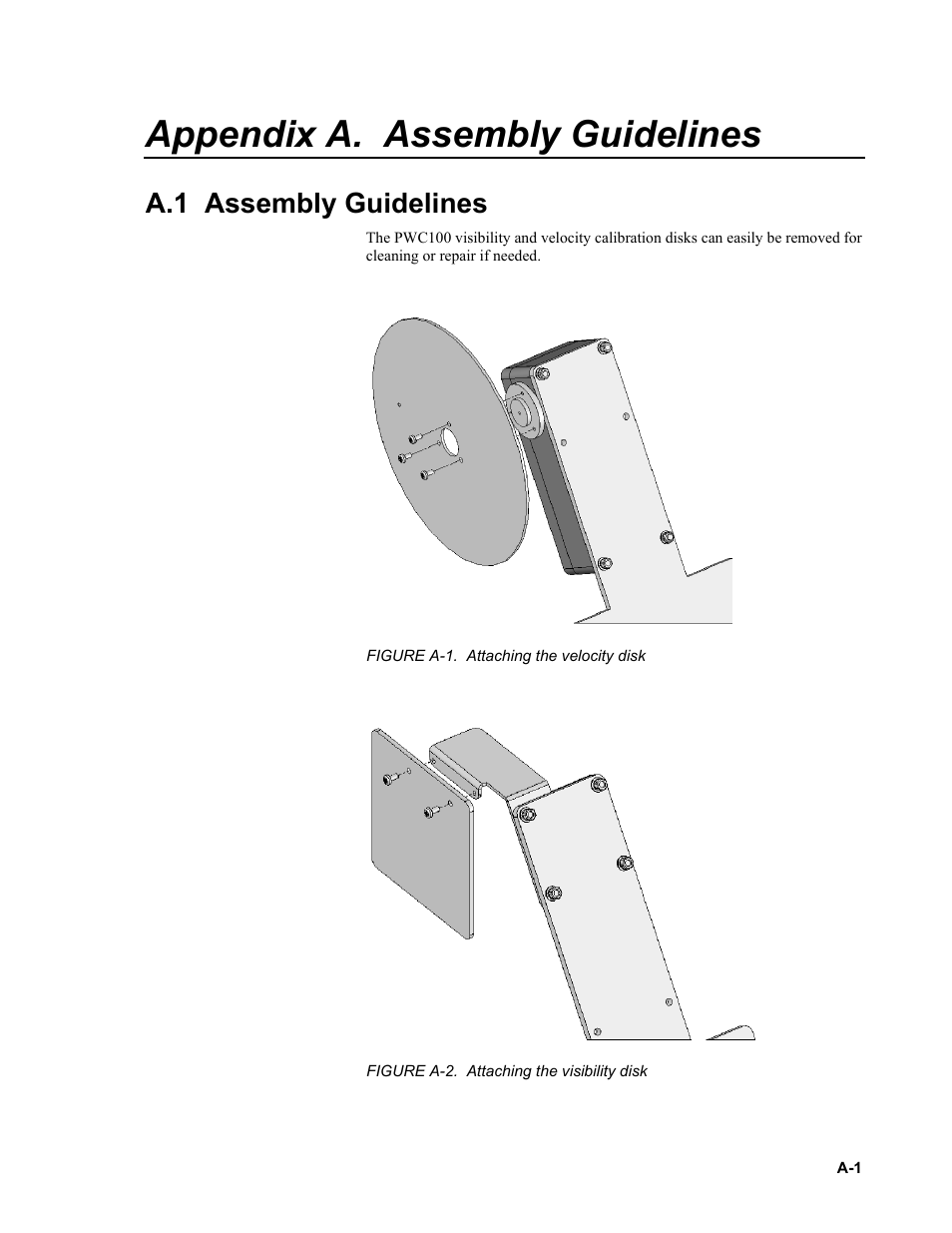 Appendix a. assembly guidelines, A.1 assembly guidelines | Campbell Scientific PWC100 Present Weather Sensor Calibrator User Manual | Page 19 / 22