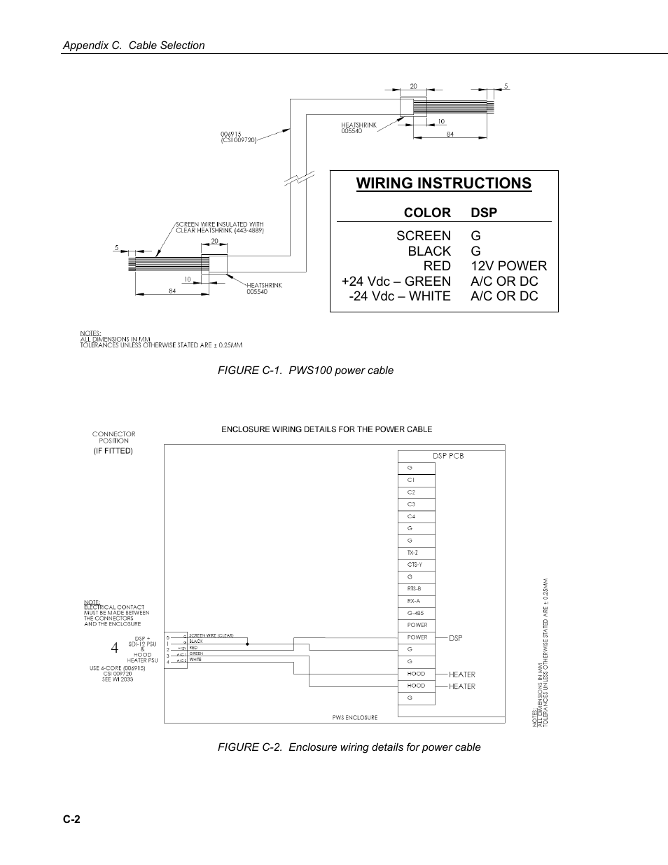 Wiring instructions | Campbell Scientific PWS100 Present Weather Sensor User Manual | Page 120 / 134