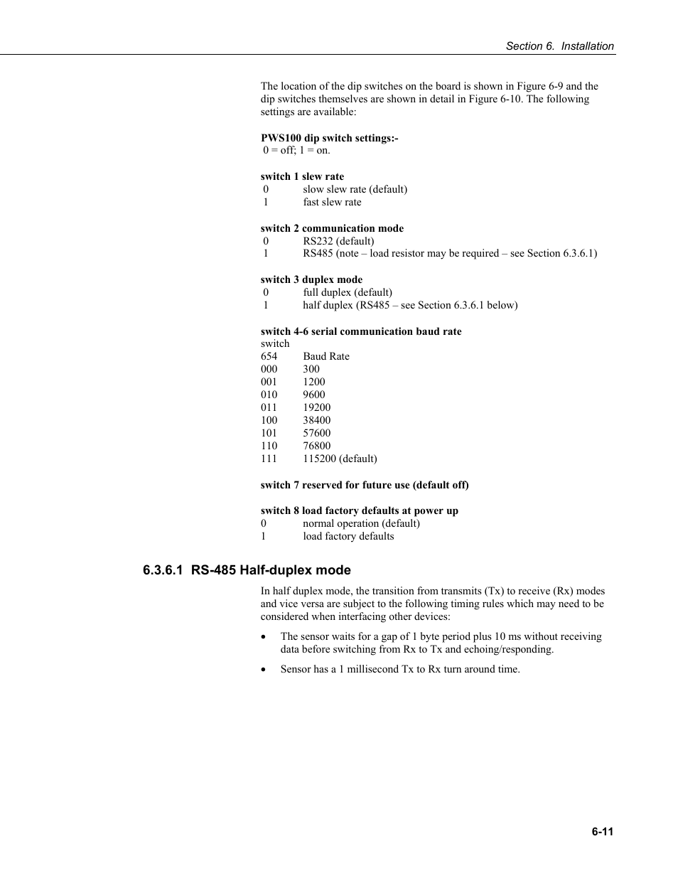 1 rs-485 half-duplex mode | Campbell Scientific PWS100 Present Weather Sensor User Manual | Page 33 / 134