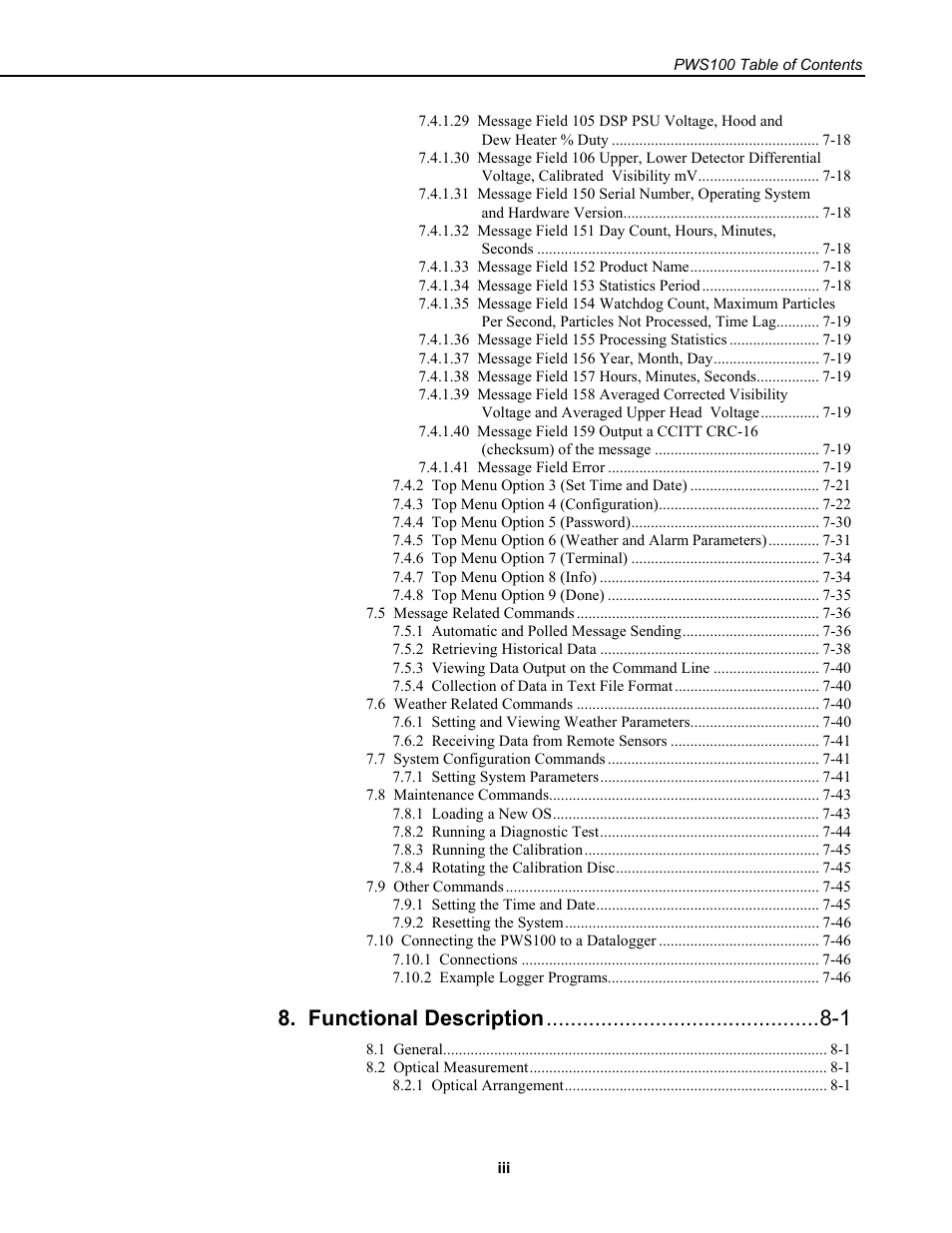 Functional description -1 | Campbell Scientific PWS100 Present Weather Sensor User Manual | Page 7 / 134
