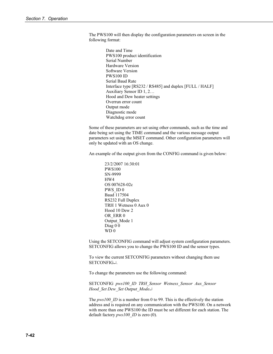 Campbell Scientific PWS100 Present Weather Sensor User Manual | Page 78 / 134