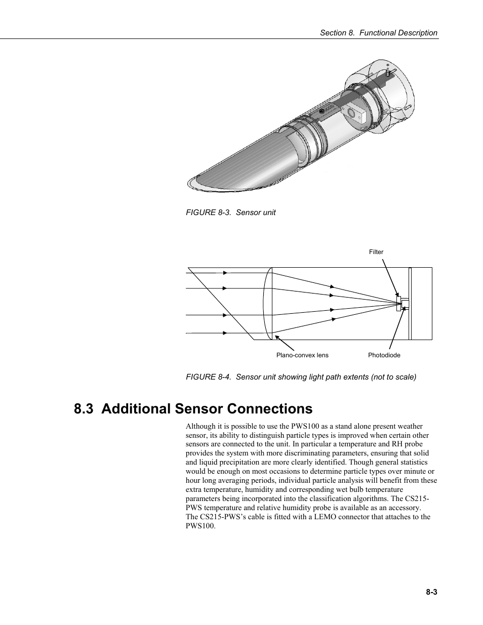 3 additional sensor connections | Campbell Scientific PWS100 Present Weather Sensor User Manual | Page 89 / 134