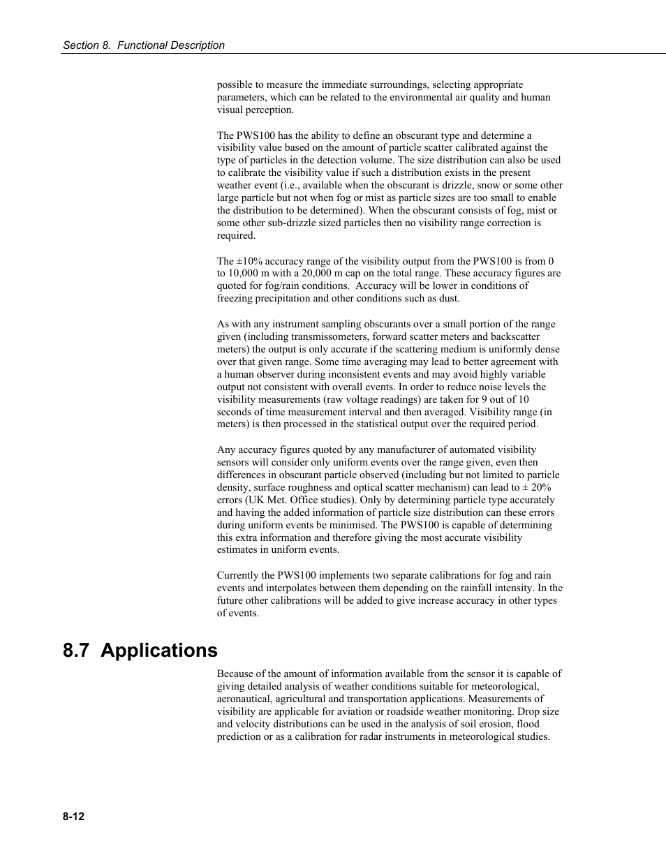 7 applications | Campbell Scientific PWS100 Present Weather Sensor User Manual | Page 98 / 134