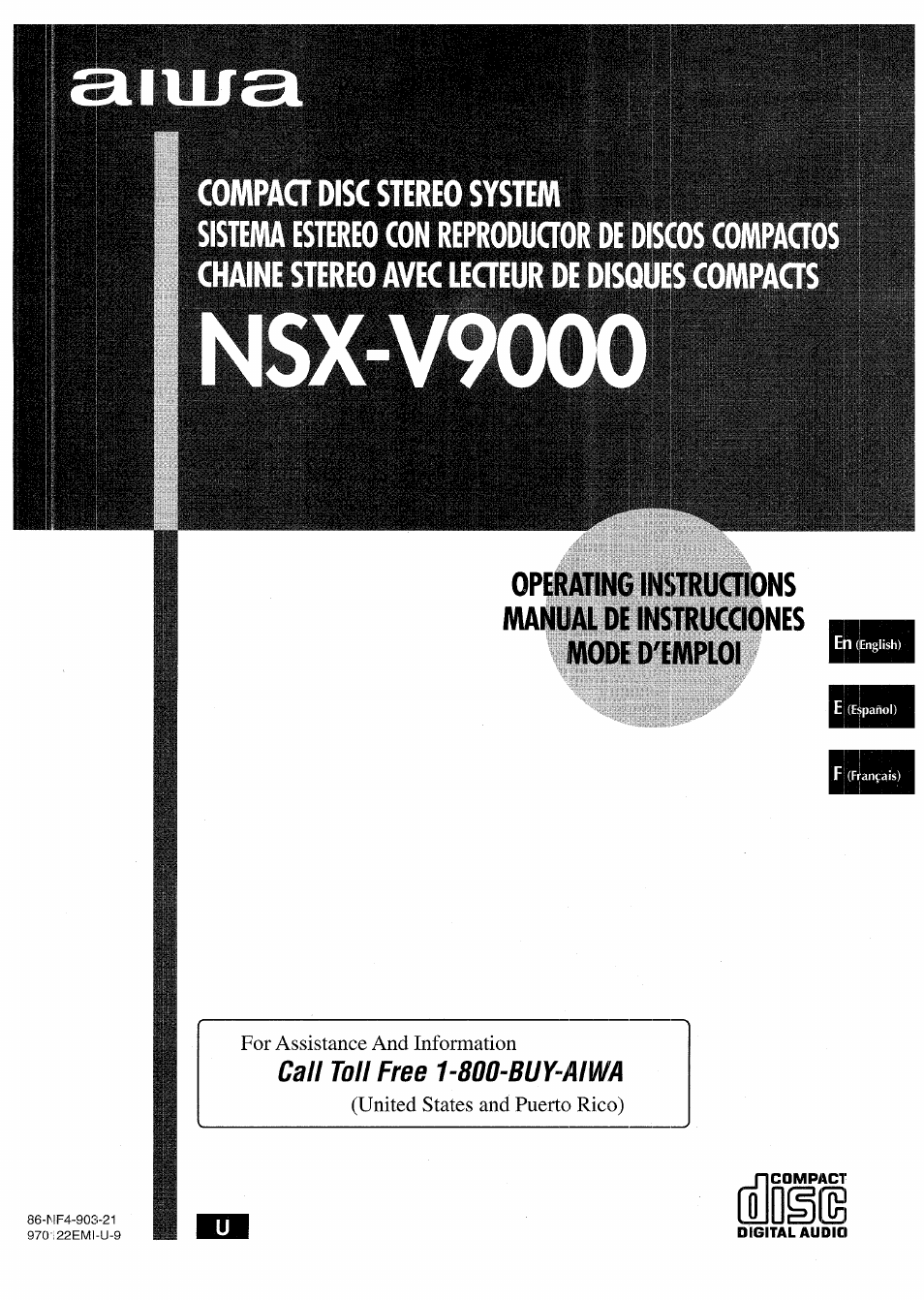 Aiwa NSX-V9000 User Manual | 72 pages