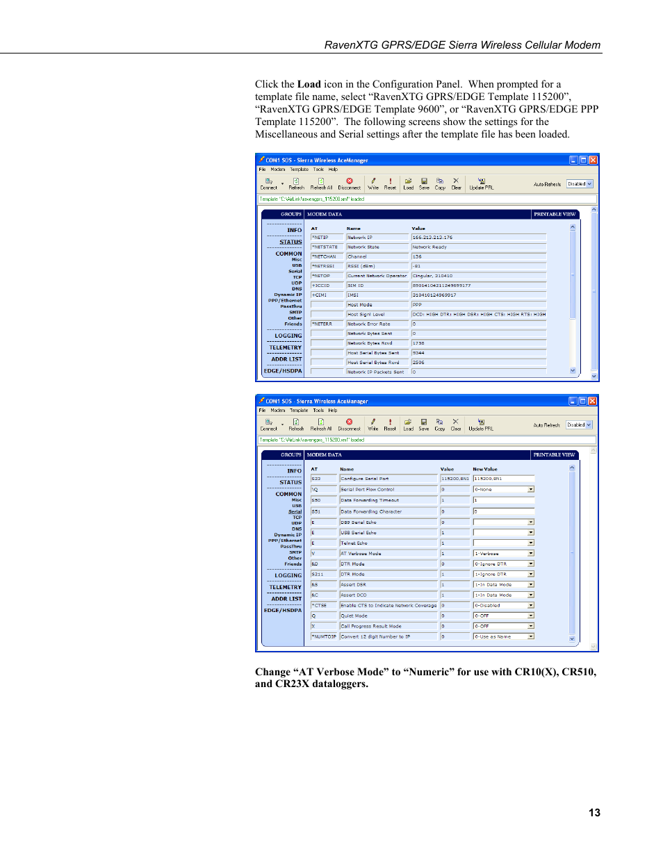 Campbell Scientific RavenXTG Sierra Wireless Cellular Modem User Manual | Page 19 / 54