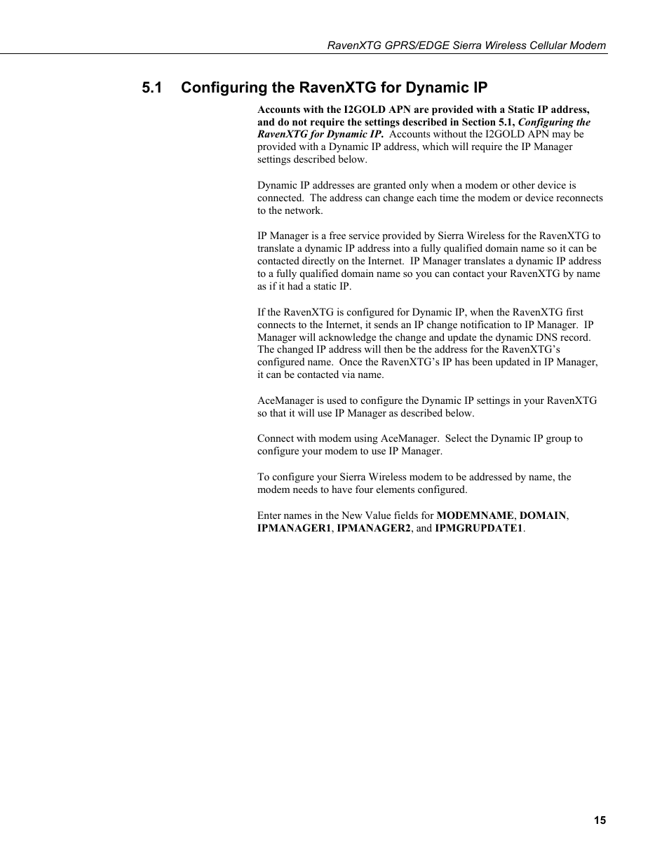 1 configuring the ravenxtg for dynamic ip, Configuring the ravenxtg for dynamic ip | Campbell Scientific RavenXTG Sierra Wireless Cellular Modem User Manual | Page 21 / 54