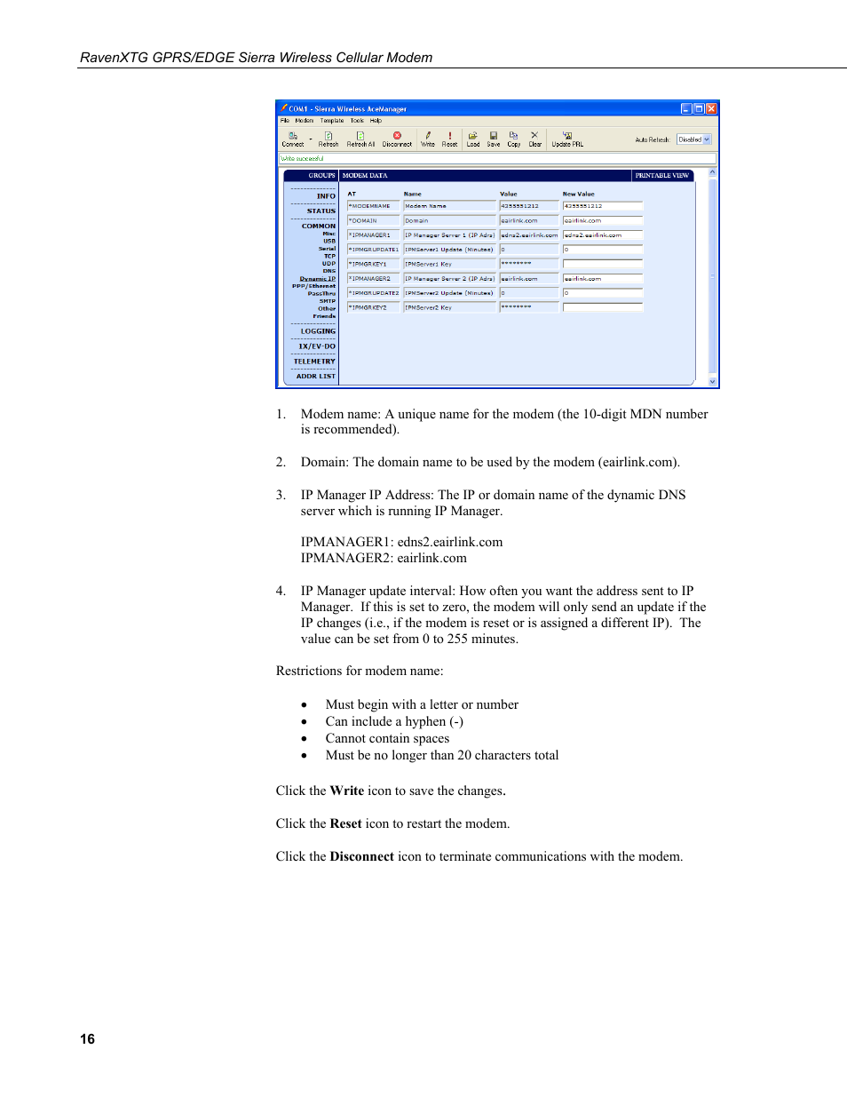 Campbell Scientific RavenXTG Sierra Wireless Cellular Modem User Manual | Page 22 / 54