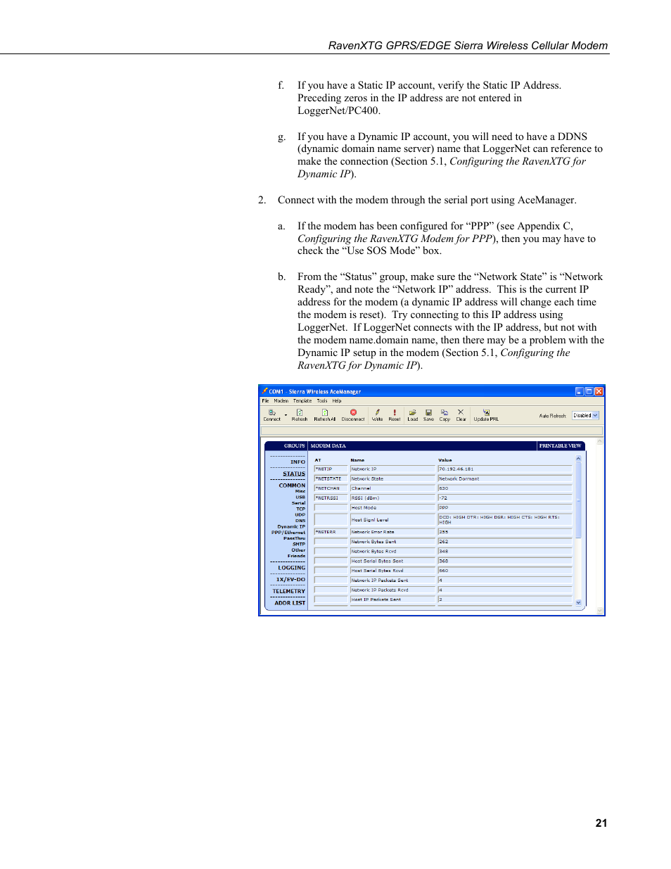 Campbell Scientific RavenXTG Sierra Wireless Cellular Modem User Manual | Page 27 / 54