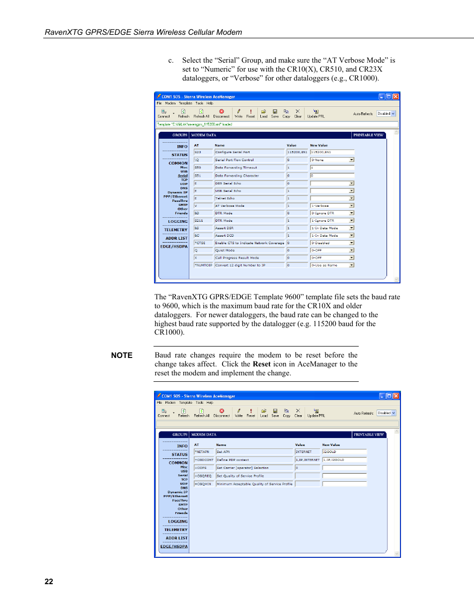 Campbell Scientific RavenXTG Sierra Wireless Cellular Modem User Manual | Page 28 / 54