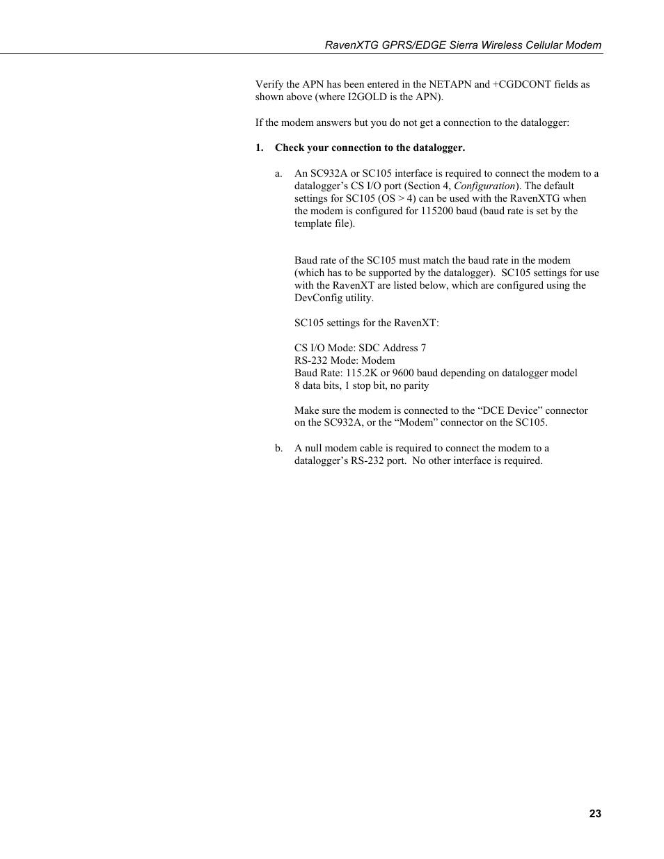 Campbell Scientific RavenXTG Sierra Wireless Cellular Modem User Manual | Page 29 / 54