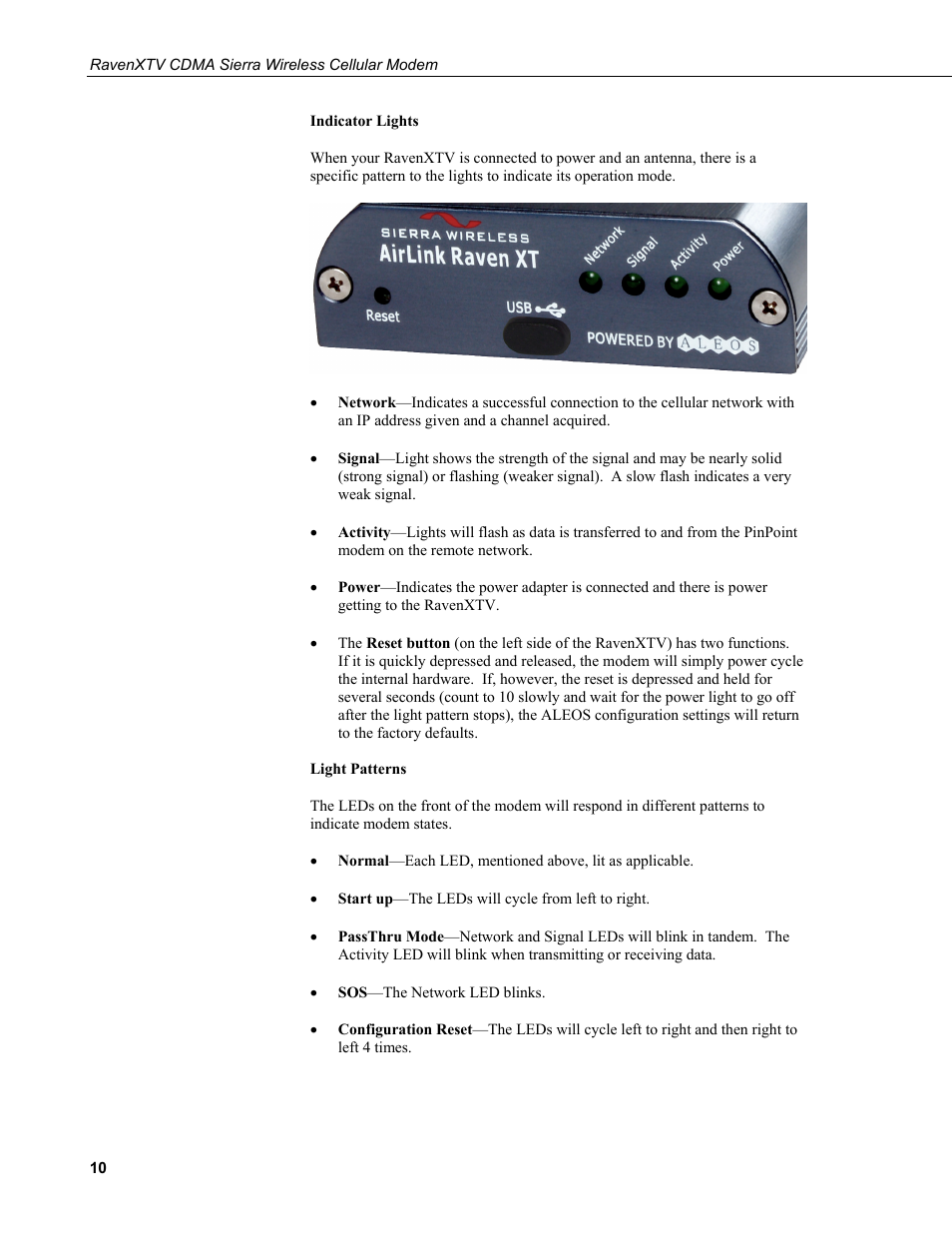 Campbell Scientific RavenXTV CDMA Sierra Wireless Cellular Modem User Manual | Page 16 / 48