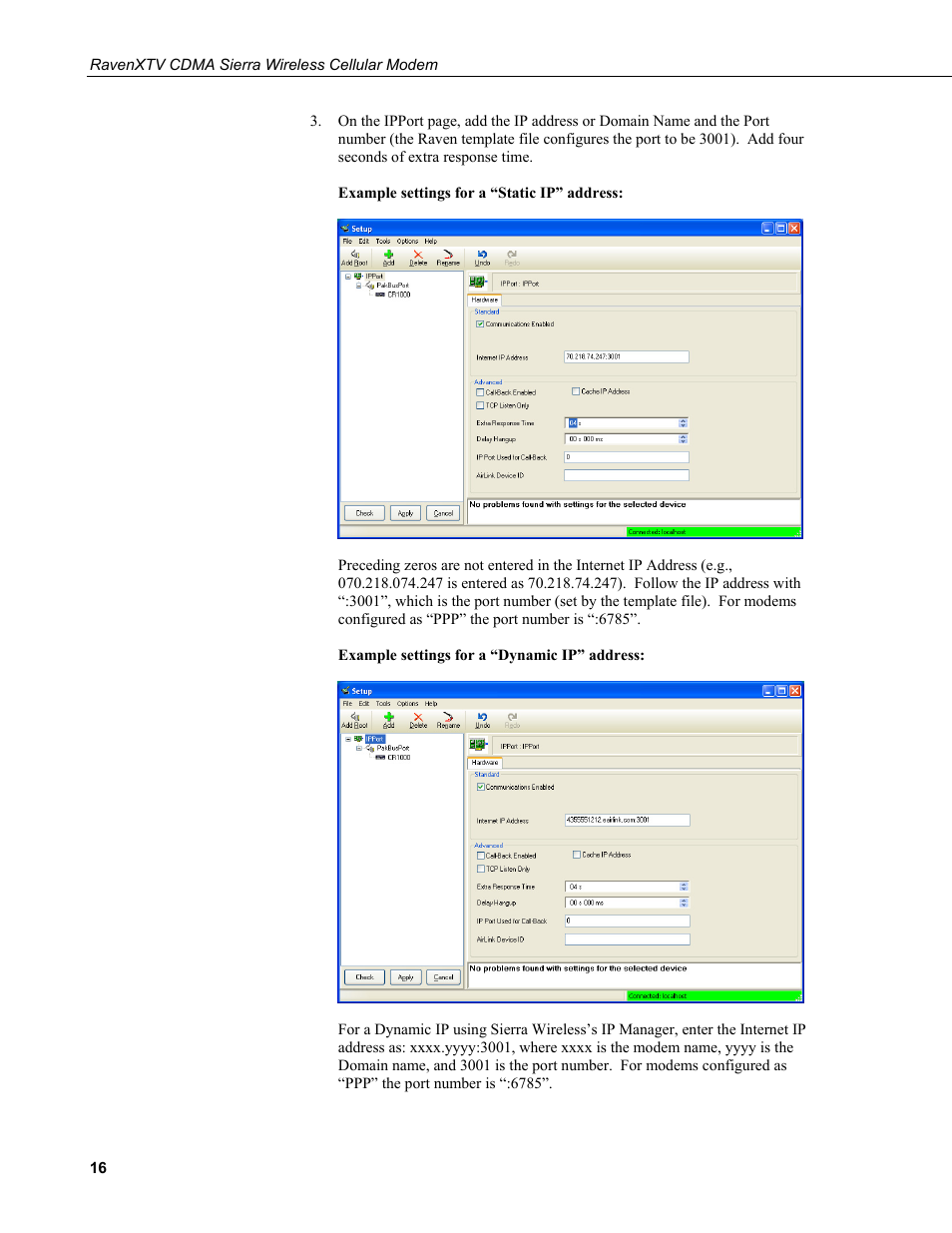 Campbell Scientific RavenXTV CDMA Sierra Wireless Cellular Modem User Manual | Page 22 / 48