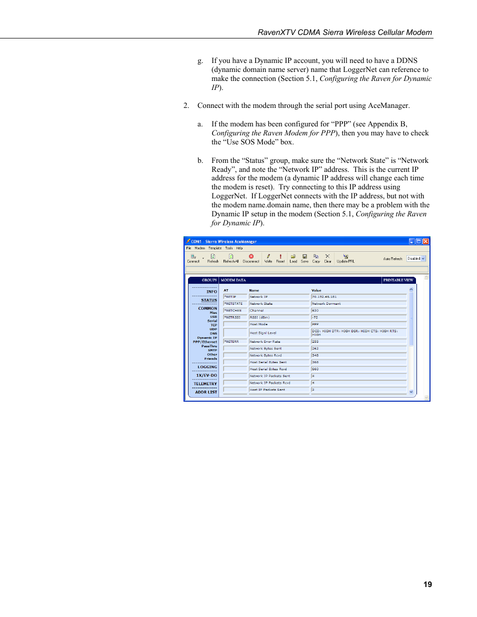 Campbell Scientific RavenXTV CDMA Sierra Wireless Cellular Modem User Manual | Page 25 / 48