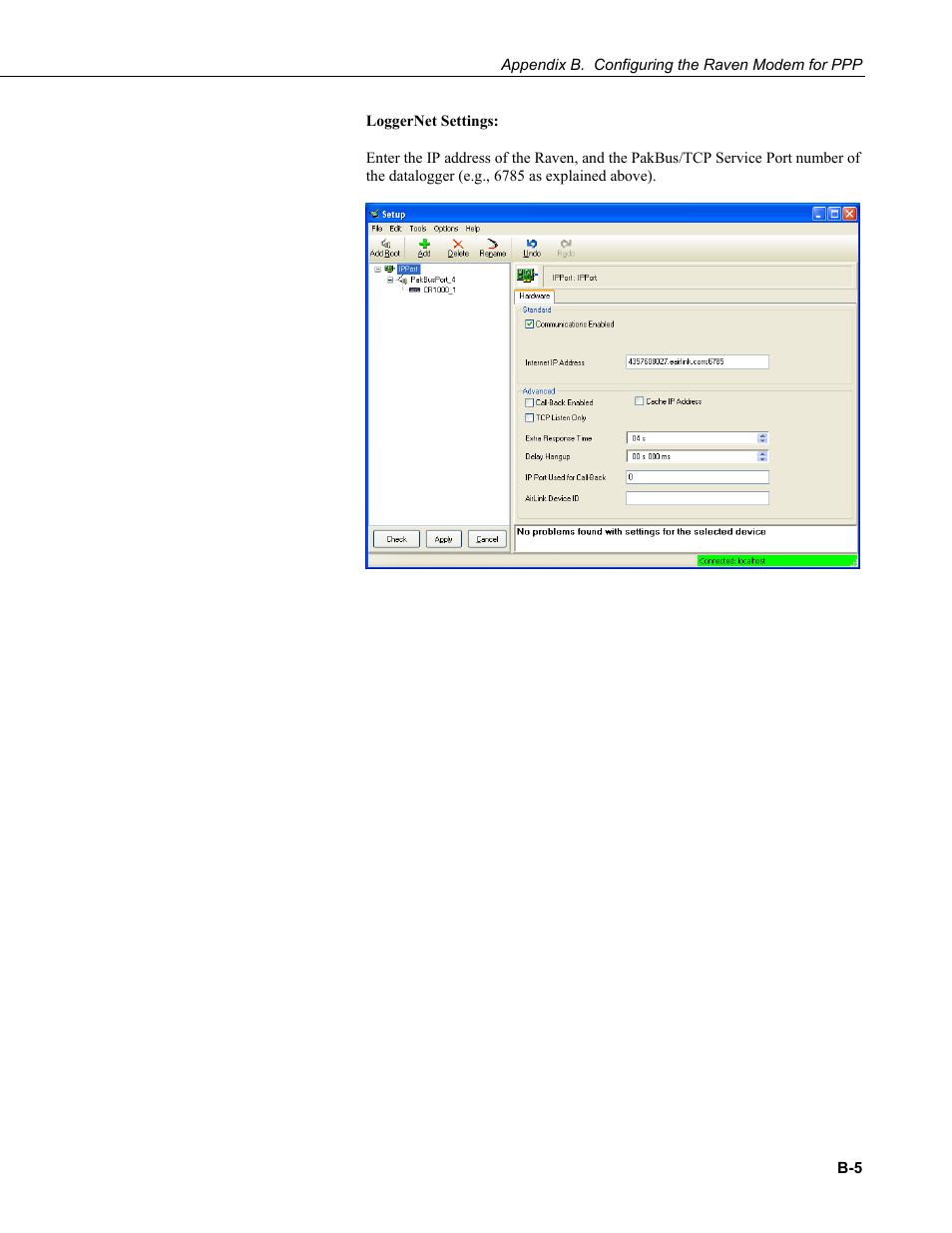 Campbell Scientific RavenXTV CDMA Sierra Wireless Cellular Modem User Manual | Page 35 / 48