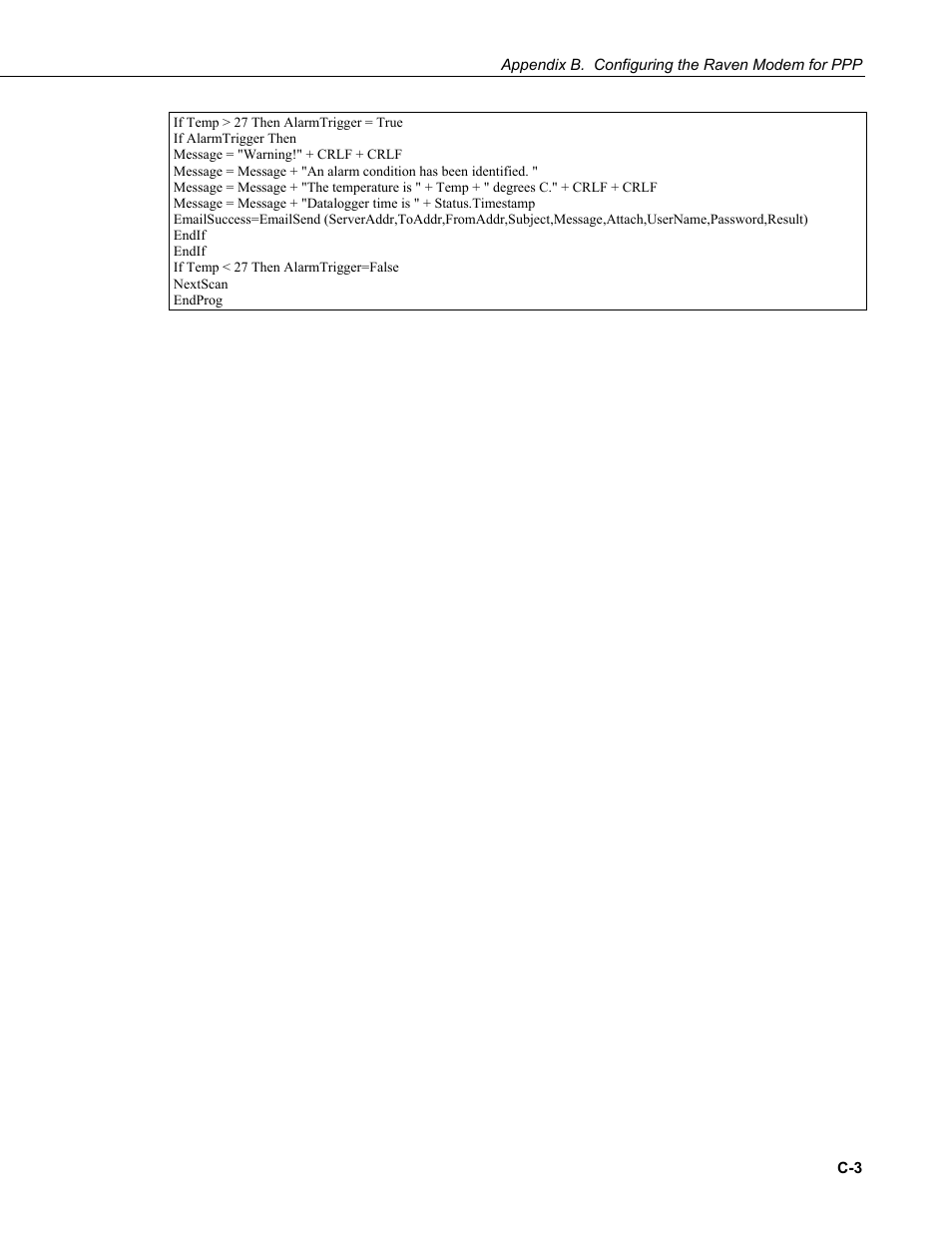 Campbell Scientific RavenXTV CDMA Sierra Wireless Cellular Modem User Manual | Page 39 / 48