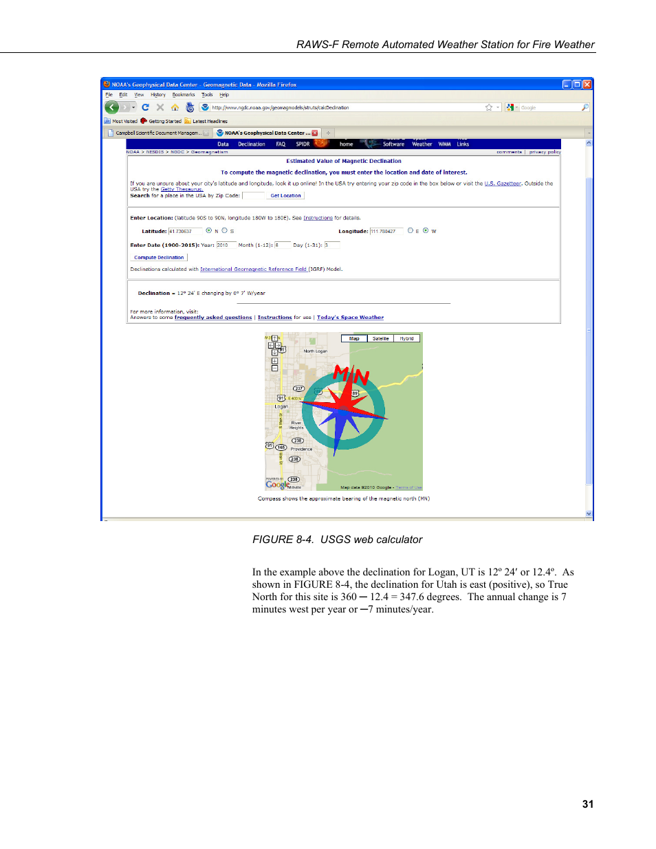 4. usgs, Calculator | Campbell Scientific RAWS-F Remote Automated Weather Station for Fire Weather User Manual | Page 39 / 58