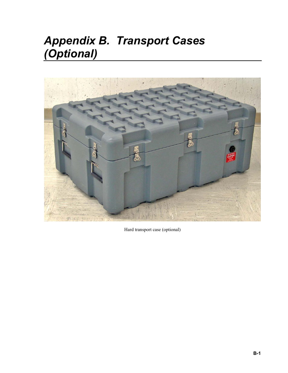 Appendix b. transport cases (optional) | Campbell Scientific RAWS-F Remote Automated Weather Station for Fire Weather User Manual | Page 51 / 58