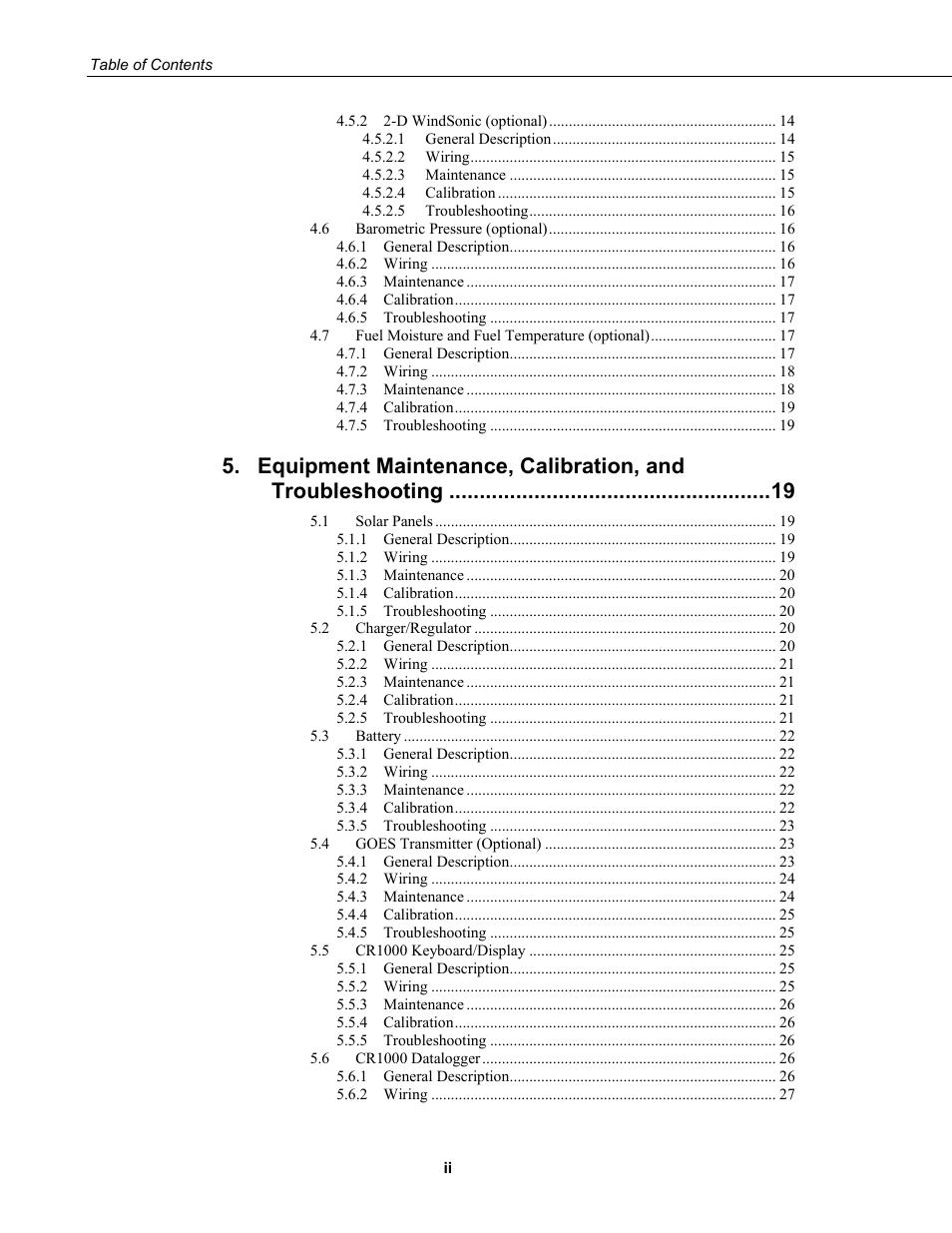 Campbell Scientific RAWS-F Remote Automated Weather Station for Fire Weather User Manual | Page 6 / 58