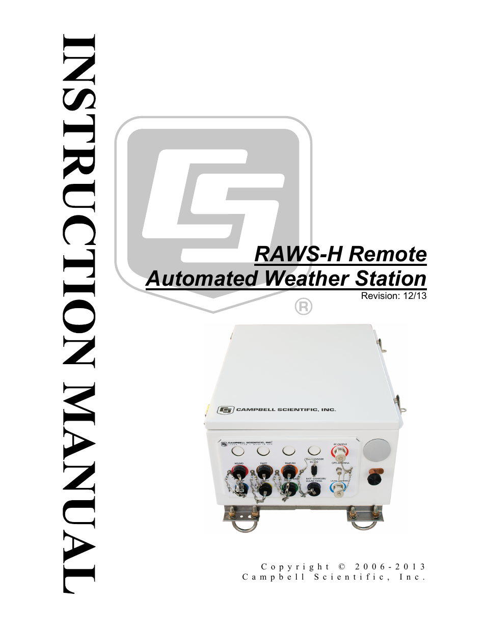 Campbell Scientific RAWS-H Remote Automated Weather Station User Manual | 32 pages