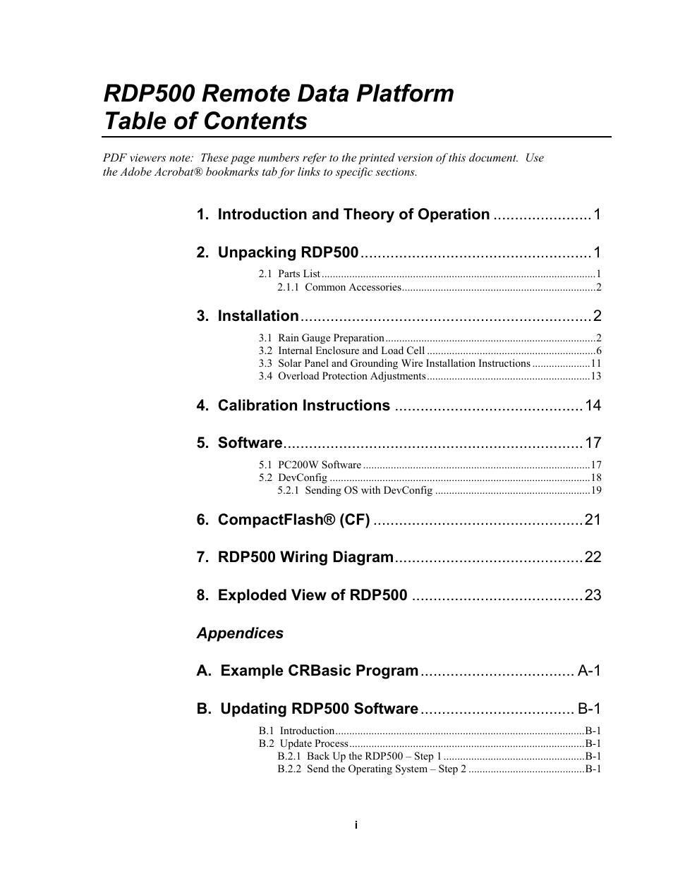 Campbell Scientific RDP500 Remote Data Platform User Manual | Page 3 / 46