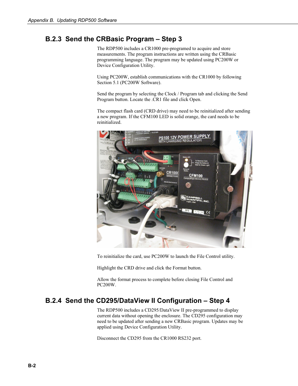 B.2.3 send the crbasic program – step 3 | Campbell Scientific RDP500 Remote Data Platform User Manual | Page 36 / 46